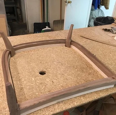Chair seat frame rebuilt before recovering, New York, NY, by NYC Reupholstery