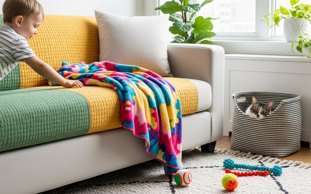 How to Protect Upholstery in NYC Apartments with Pets, Kids, and Limited Space